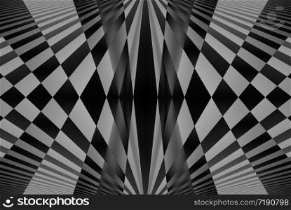 3d rendering. modern white and black stripped line shape pattern wall background.
