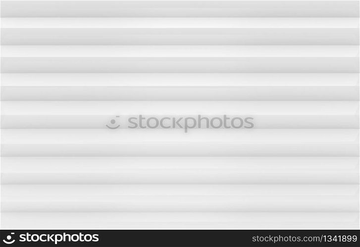3d rendering. modern white and gray parallel panel bars pattern design wall background.