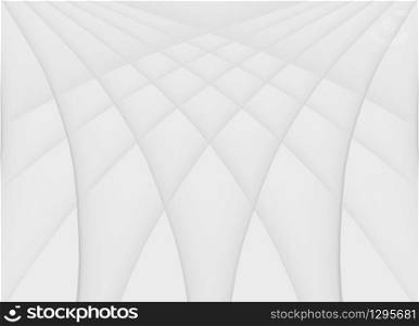 3d rendering. modern white curve grid pattern wall background.