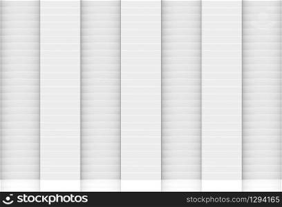 3d rendering. modern white horizontal rectangle stack wall background.
