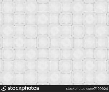 3d rendering. modern white light tone grid square art pattern wall for any deisgn background.