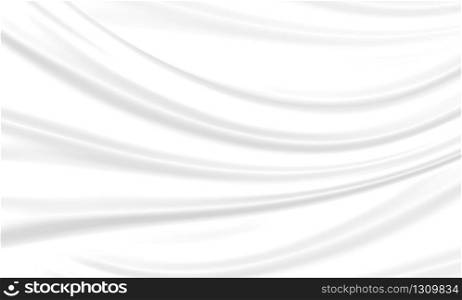 3d rendering. modernsmooth soft gray curve cloth wall background.