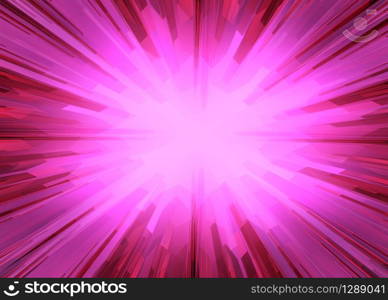 3d rendering. Motion fast Pink color tone futuristic graphic wall background.