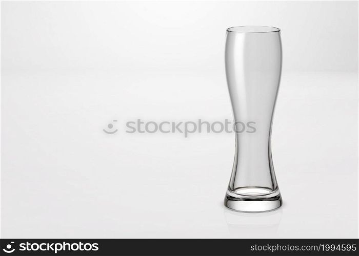 3D rendering of a glass of light beer isolated on white background. suitable for your design project.