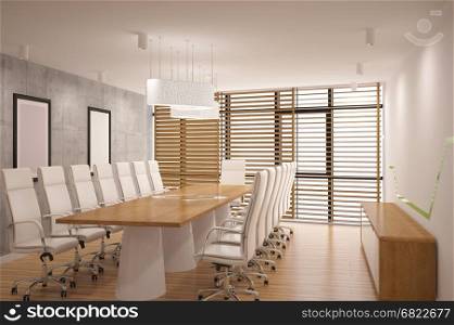 3d rendering of a meeting room in office