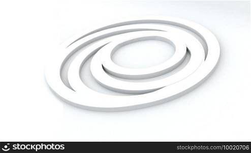 3d rendering of abstract rings inside each other. Geometric circles shapes with rotating effect, computer generated. 3d rendering of abstract rings inside each other. Geometric circles with rotating effect, computer generated