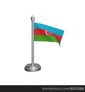 3d rendering of azerbaijan flag concept azerbaijan national day