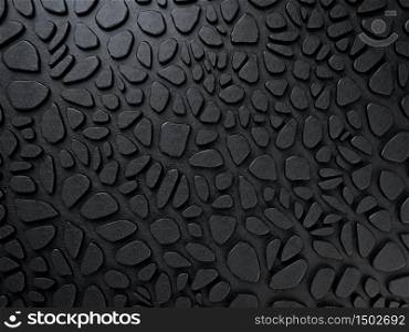 3d rendering of black animalistic jaguar pattern on black background. Voronoi fracture elements. Stylish minimalist backgorund or backdrop. 3d render of black animalistic jaguar pattern on black background. Voronoi fracture elements. Stylish minimalist backgorund or backdrop
