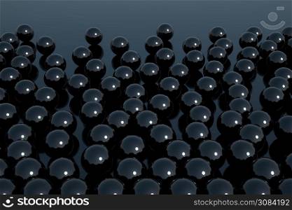 3d rendering of black sphere background