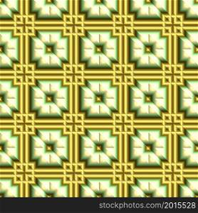 3D rendering of creative colorful engraved ornamental seamless background pattern tile. 3D rendering of ornamental seamless pattern background tile
