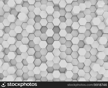 3d rendering of  hexagons background