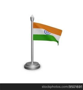 3d rendering of india flag concept india national day