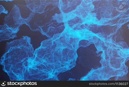 3D rendering of inside nebula. Space background with blue nebula.