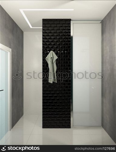 3d rendering of interior design bathroom
