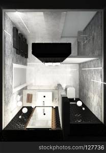 3d rendering of interior design bathroom
