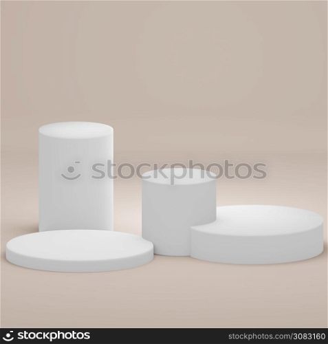 3D rendering of Minimal background, mock up scene with podium geometry shape for product display.