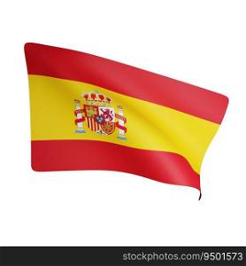 3d rendering of spain flag concept spain national day