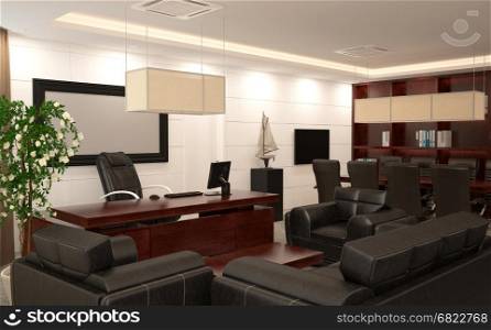 3d rendering of the executive office interior design