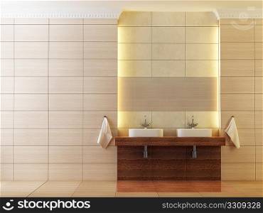 3d rendering of the modern bathroom