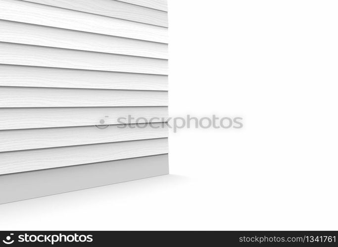 3d rendering. perspective view of gray wood panels edge wall and floor background.