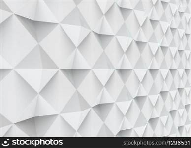 3d rendering. perspective view of modern square grid pattern wall background.