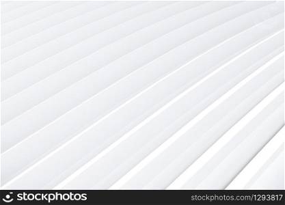 3d rendering. perspective view of modern white curve panel background.