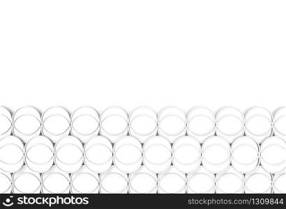 3d rendering. red White circular line shape pattern design wall background.