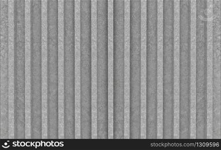 3d rendering. rough parallel gray cement bar shape pattern wall background.