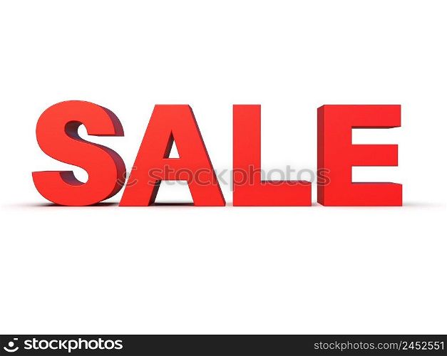 3d Rendering  Sale on White Background, 3d Sale Banner Template, Special Offer, Save Money, Discount Card, Discount Voucher, Coupon, Christmas Sales, Black Friday Design Template