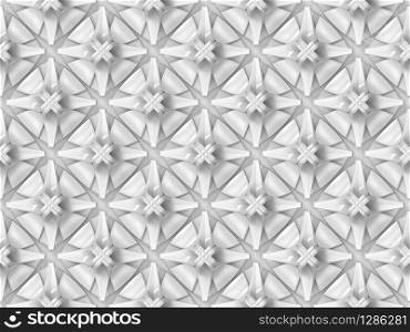 3d rendering. seamless Abstract light color tone of Luxury Geometric flowers shape wall background.