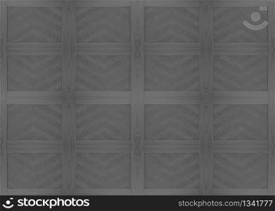 3d rendering. seamless dark wood panel tile pattern wall background.