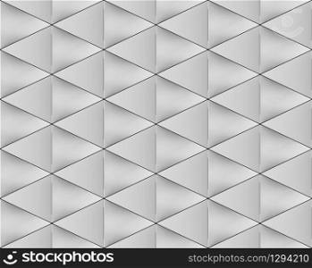 3d rendering. Seamless Gray Triangular shape pattern wall background.