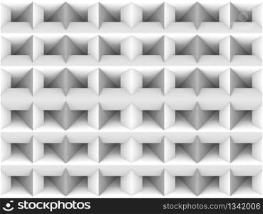 3d rendering. seamless minimalist white square grid pattern design art wall background.