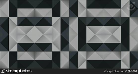3d rendering. seamless moder light and dark square grid pattern tiles wall background.