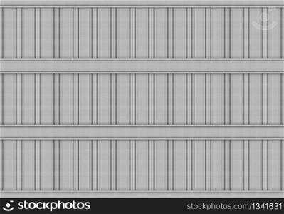 3d rendering. seamless modern gray wood panel row wall design background.