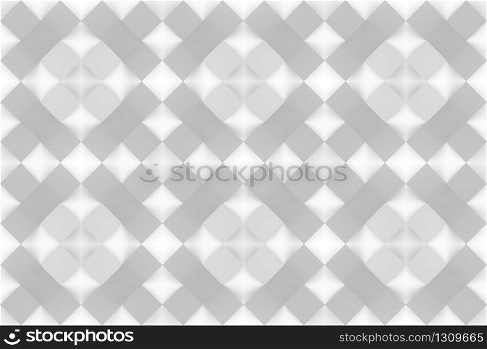 3d rendering. seamless modern light gray square grid pattern wall background.