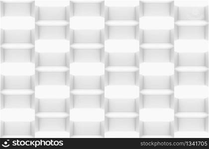 3d rendering. seamless modern luxurious square white brick square pattern wall background.