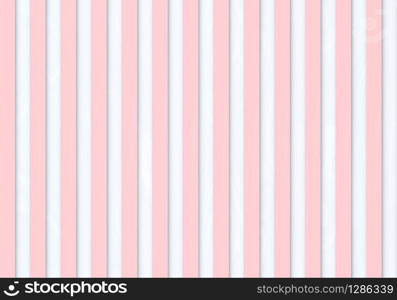 3d rendering. seamless modern sweet pastel pink color vertical wood panles row on white background.