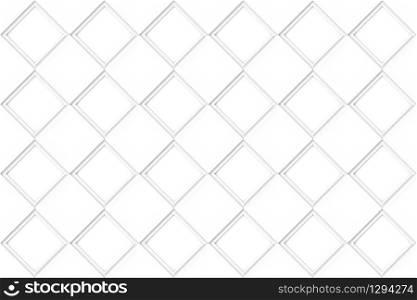 3d rendering. seamless modern white diangonal square pattern tiles wall background.