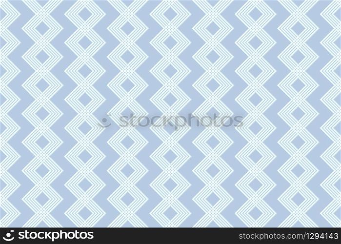 3d rendering. seamless modern white square grid line pattern on light blue background.