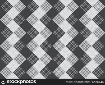 3d rendering. seamless square grid Alternate black and white graphic pattern background.