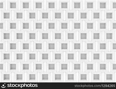 3d rendering. Seamless Square hole brick blocks wall background.