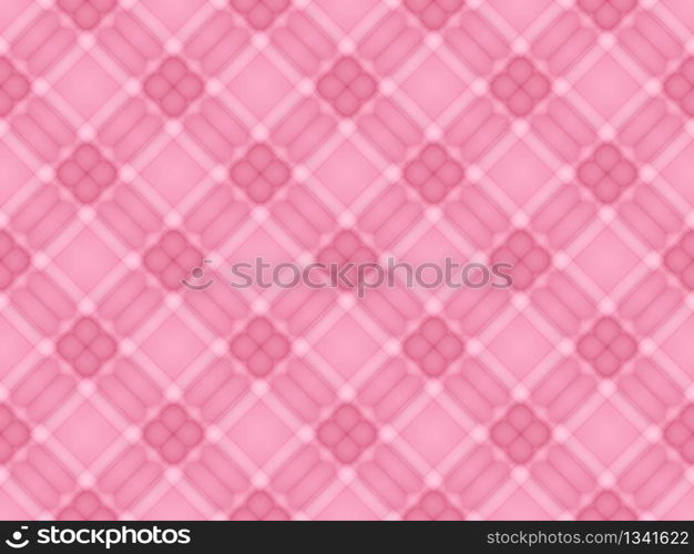 3d rendering. seamless sweet soft pink color tone grid square art pattern tile for any design wall background.