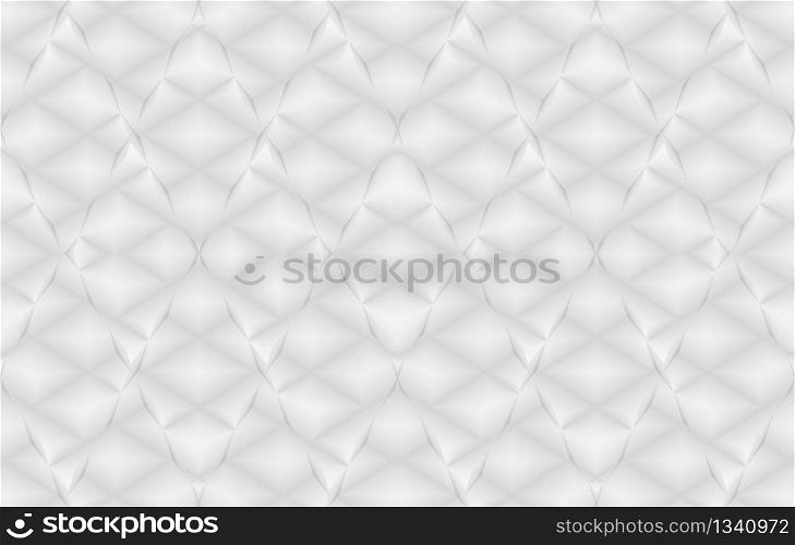 3d rendering. seamless white square grid art design pattern tile wall background.