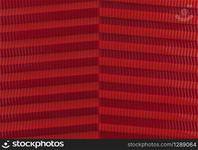 3d rendering. stack of dark and light red color geometry shape wall background.