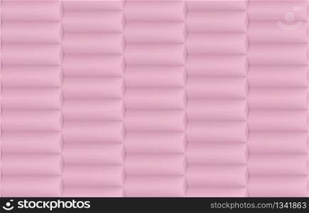 3d rendering. sweet soft pink horizontal geometric bar pattern stack wall background.