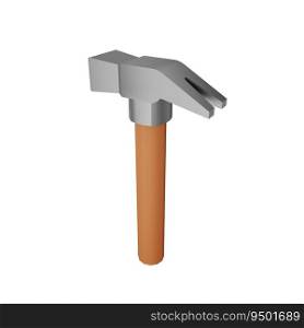 3d rendering tool hammer background isolated
