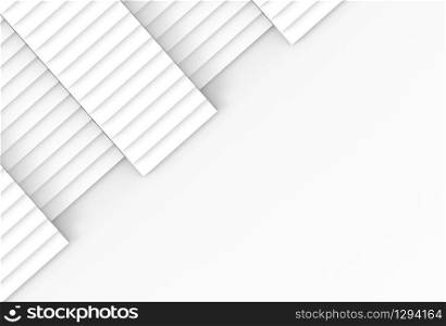 3d rendering. top view of white stairs on copy space background.