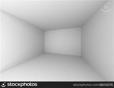 3D Rendering white empty room, interior illustration