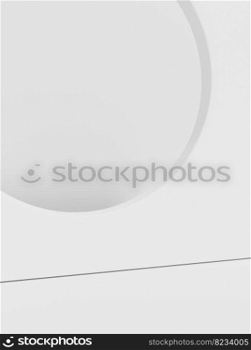 3D Rendering White Room Studio Shot Summer Sunlight Product Display Background with Geometric Shapes Platforms for Whitening Beauty, Cosmetics or Health Care Whitening Products.